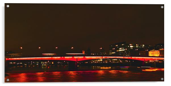 LONDON BRIDGE NEW YEARS EVE Acrylic by radoslav rundic