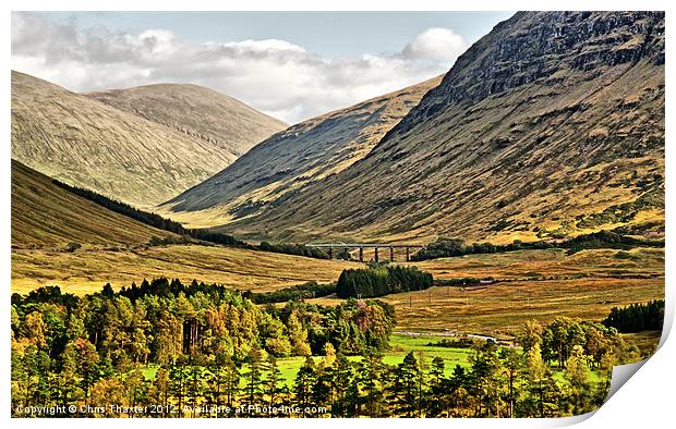 View over Rannoch Moor 2 Print by Chris Thaxter