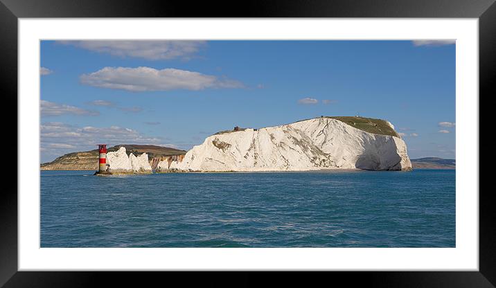 The Needles and Lighthouse Framed Mounted Print by Sharpimage NET