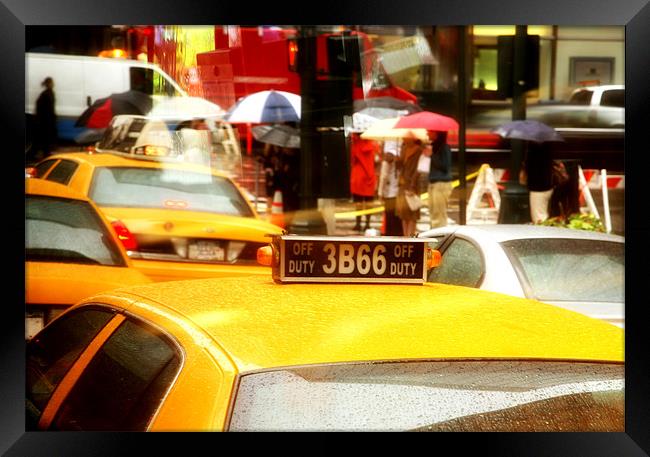 New York Cabs Framed Print by david harding