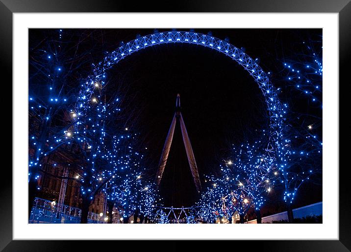 London Lights Framed Mounted Print by karen shivas