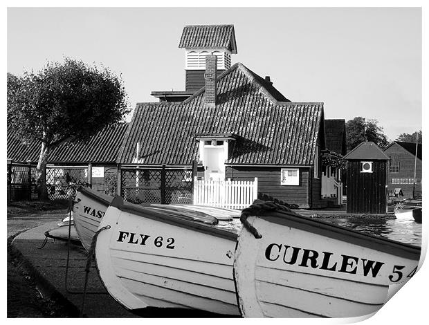 Boat Lake at Thorpeness Print by justin rafftree