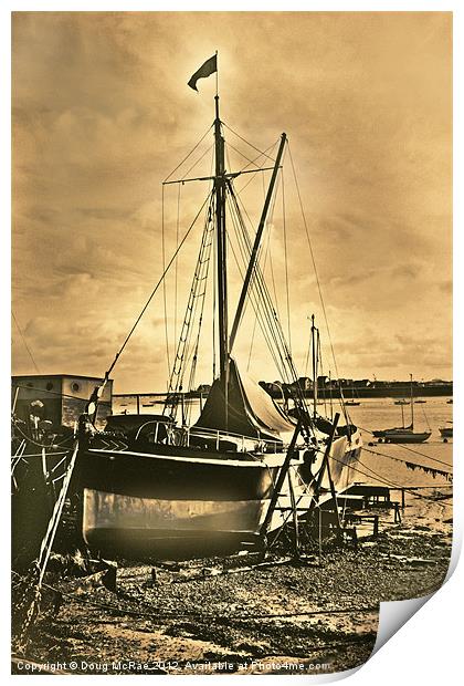 Sailing barge Print by Doug McRae