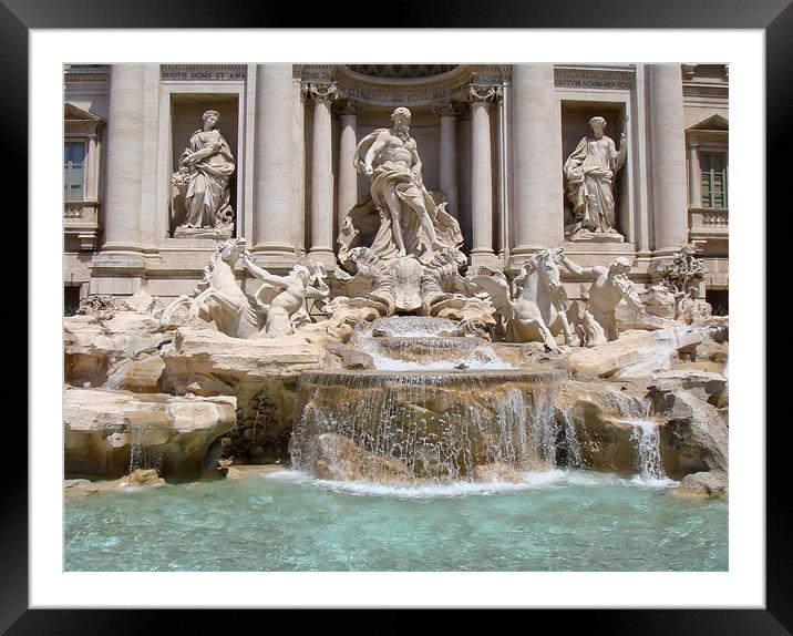 Trevi Fountain, Rome Framed Mounted Print by Buster Brown