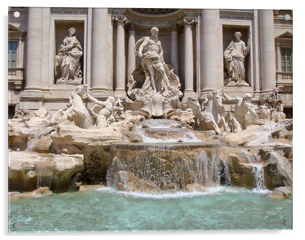 Trevi Fountain, Rome Acrylic by Buster Brown