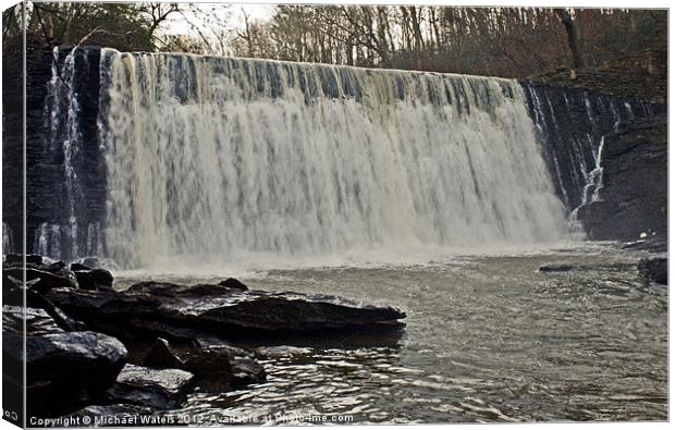 Raging Waterfall Canvas Print by Michael Waters Photography