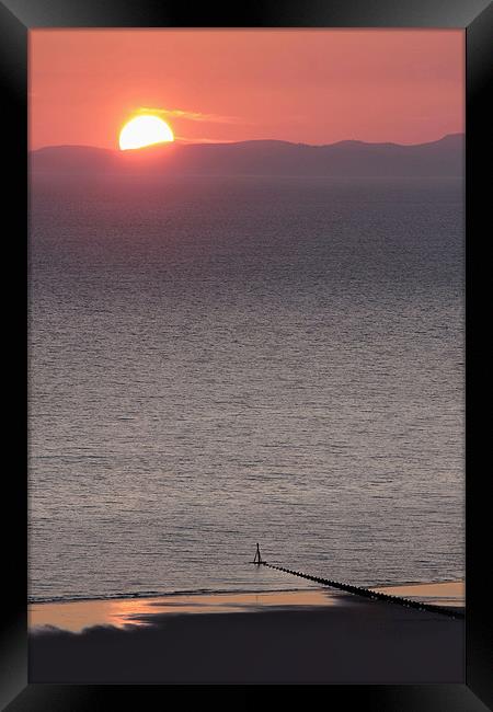 Barmouth sunset Framed Print by Tony Bates