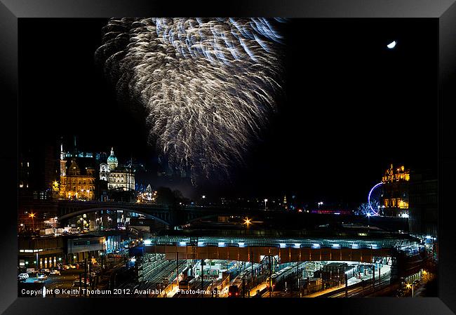 Edinburgh 2012 New Year Celebrations Framed Print by Keith Thorburn EFIAP/b