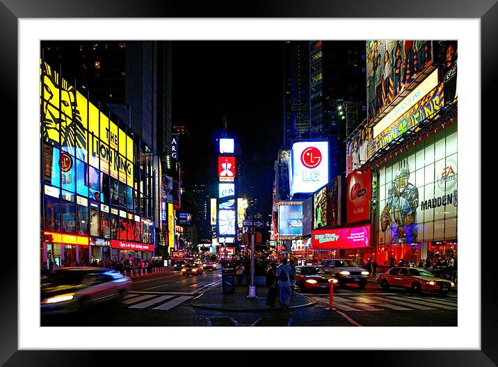 Times Square Framed Mounted Print by david harding