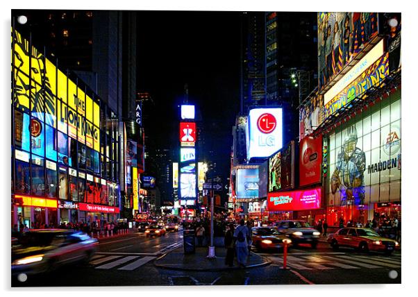 Times Square Acrylic by david harding