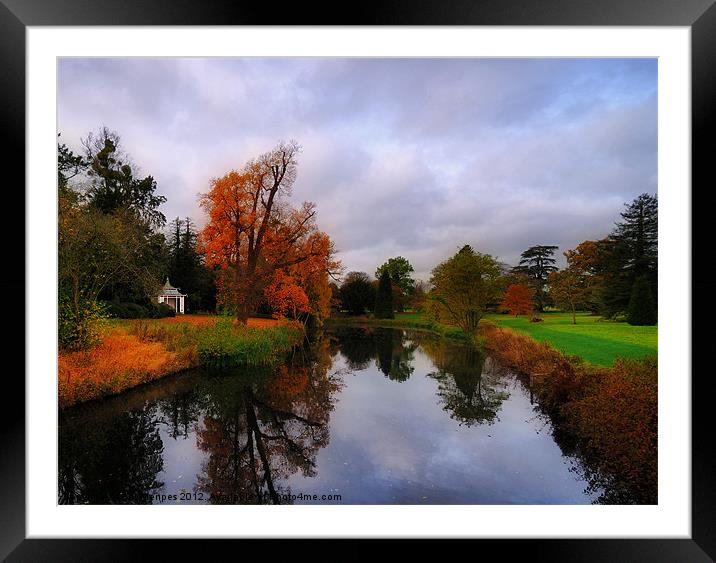 Autumn Reflections at Wrest Park Framed Mounted Print by Bel Menpes
