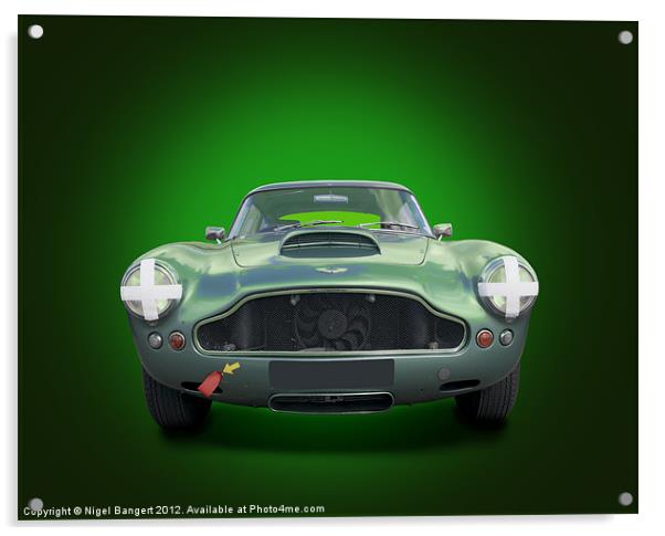Aston Martin DB4 Acrylic by Nigel Bangert