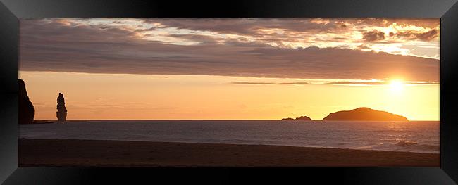 Sandwood Bay at sunset Framed Print by Craig Howie