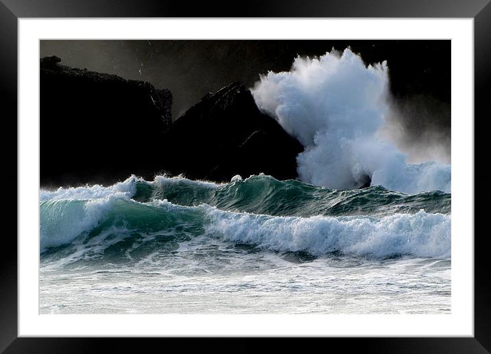 Sturmy Day in Clogher Framed Mounted Print by barbara walsh