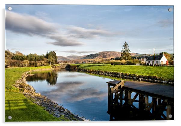 Caledonian Canal Scotland Acrylic by Jacqi Elmslie