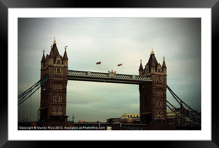 Tower Bridge London Framed Mounted Print by Mandy Rice