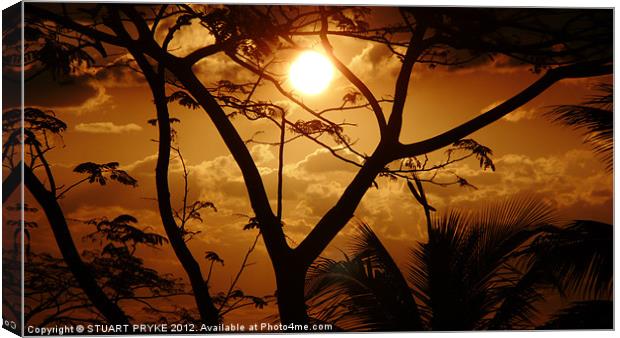 Mauritian Sunset Canvas Print by STUART PRYKE