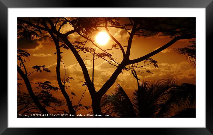 Mauritian Sunset Framed Mounted Print by STUART PRYKE