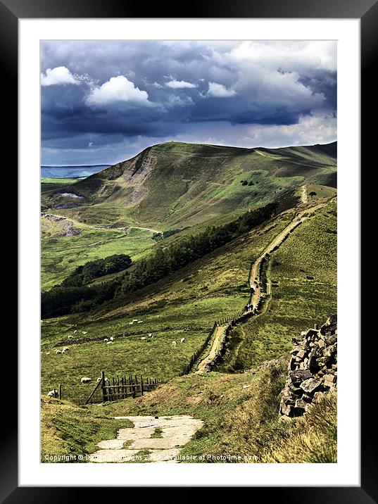 The Great Ridge To Mam Tor Framed Mounted Print by Darren Burroughs