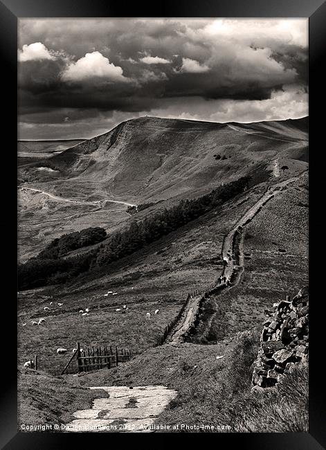 The Great Ridge To Mam Tor Framed Print by Darren Burroughs