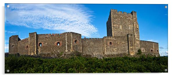 Carrickfergus Castle Acrylic by Paul Evans