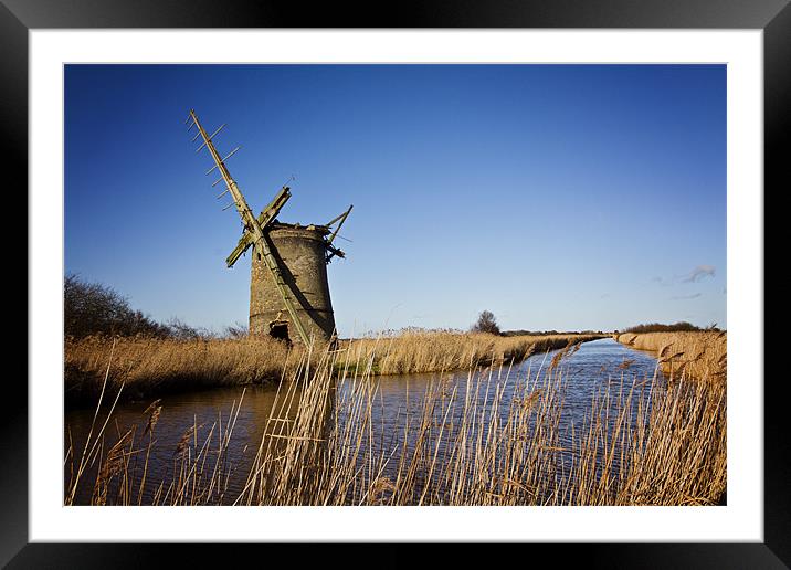 Brograve Drainage Mill 1 Framed Mounted Print by Paul Macro