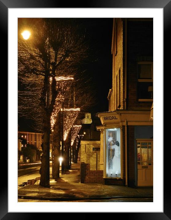 Christmas on Mumbles Road. Framed Mounted Print by Becky Dix