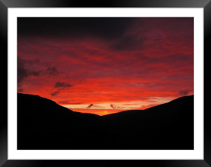 Sunset In Glen Isla Framed Mounted Print by James Lamont