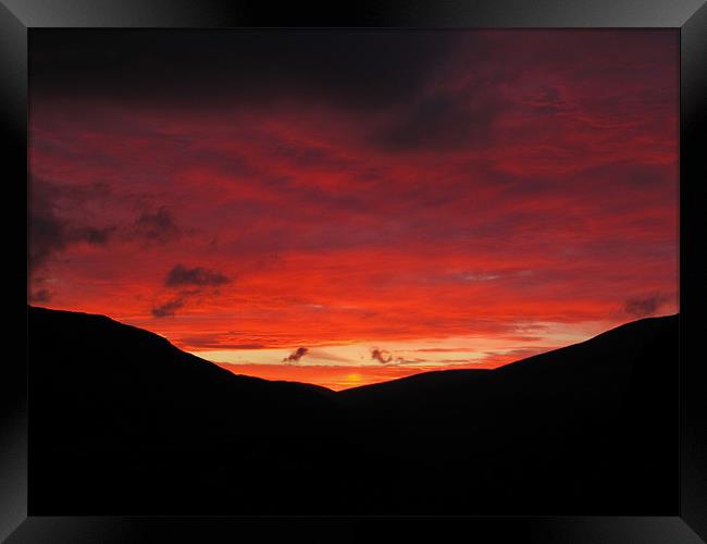 Sunset In Glen Isla Framed Print by James Lamont