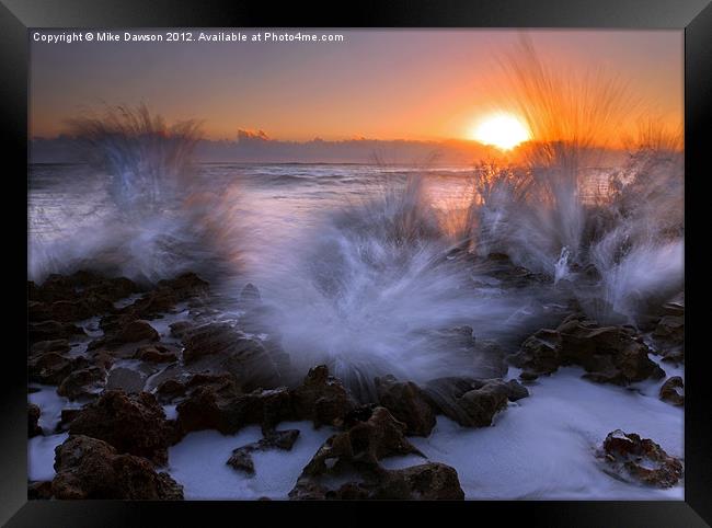 Sunrise Explosion Framed Print by Mike Dawson