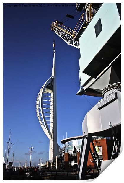 Spinnaker Tower gets a Lift Print by Terri Waters