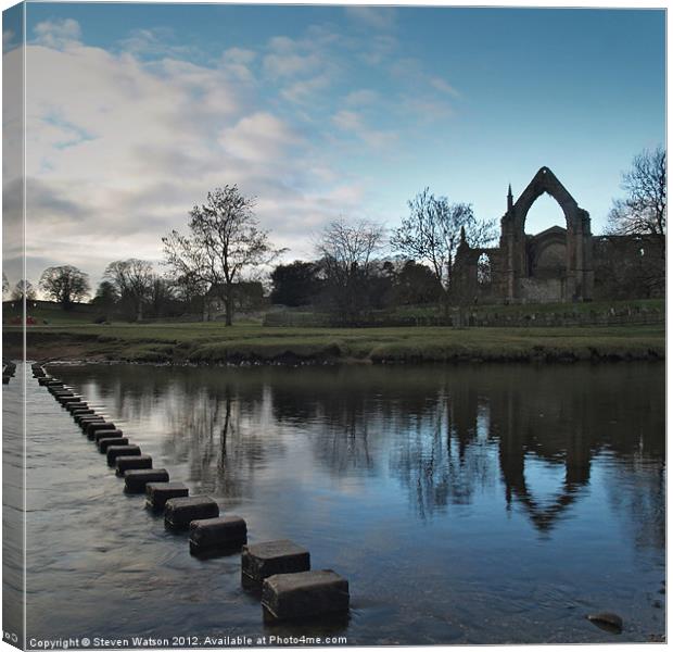 Bolton Priory Canvas Print by Steven Watson
