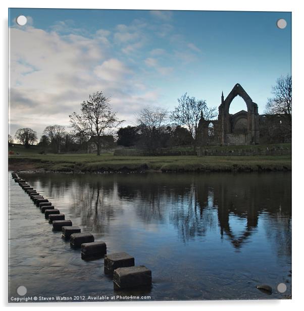 Bolton Priory Acrylic by Steven Watson
