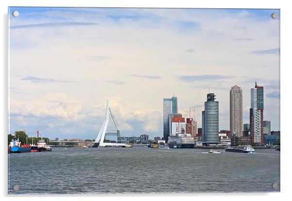 Rotterdam Seaport Panorama Acrylic by Ankor Light