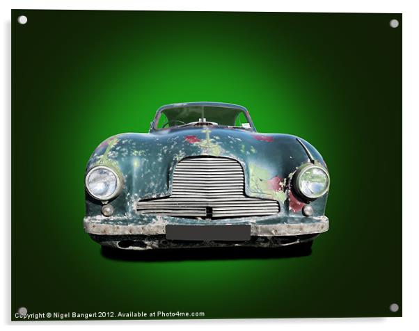 Aston Martin DB2 Acrylic by Nigel Bangert