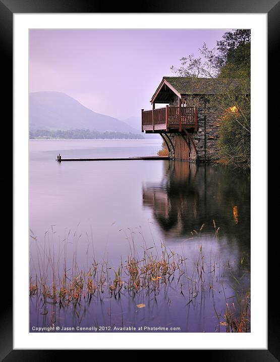 Lakeside Boathouse, Ullswater Framed Mounted Print by Jason Connolly
