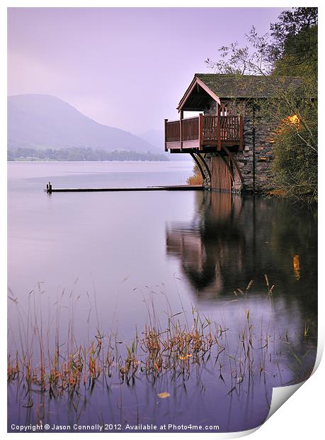 Lakeside Boathouse, Ullswater Print by Jason Connolly
