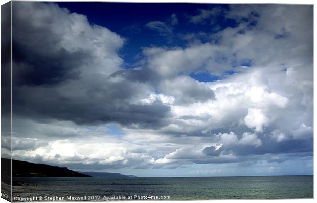 Antrim coastline. Canvas Print by Stephen Maxwell