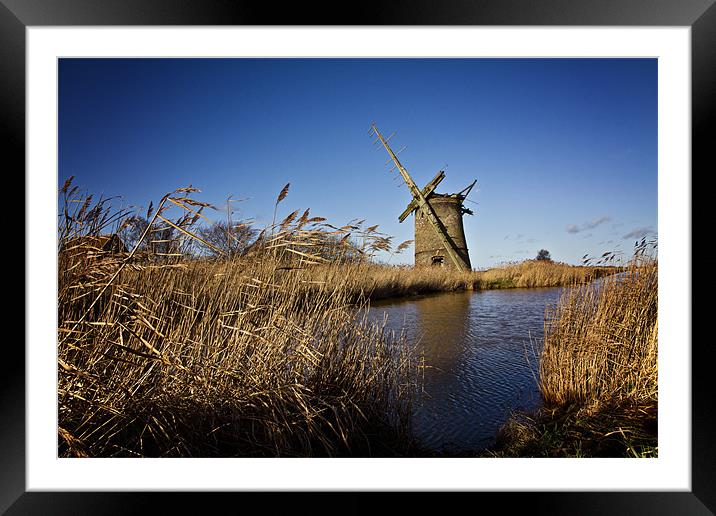 Brograve Drainage Mill 3 Framed Mounted Print by Paul Macro