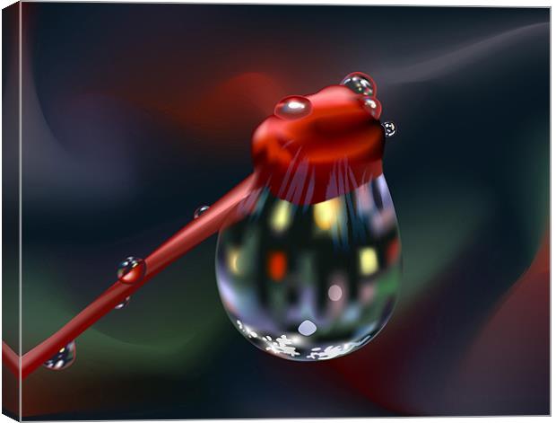 Droplet On Bud Close-up Canvas Print by Lidiya Drabchuk