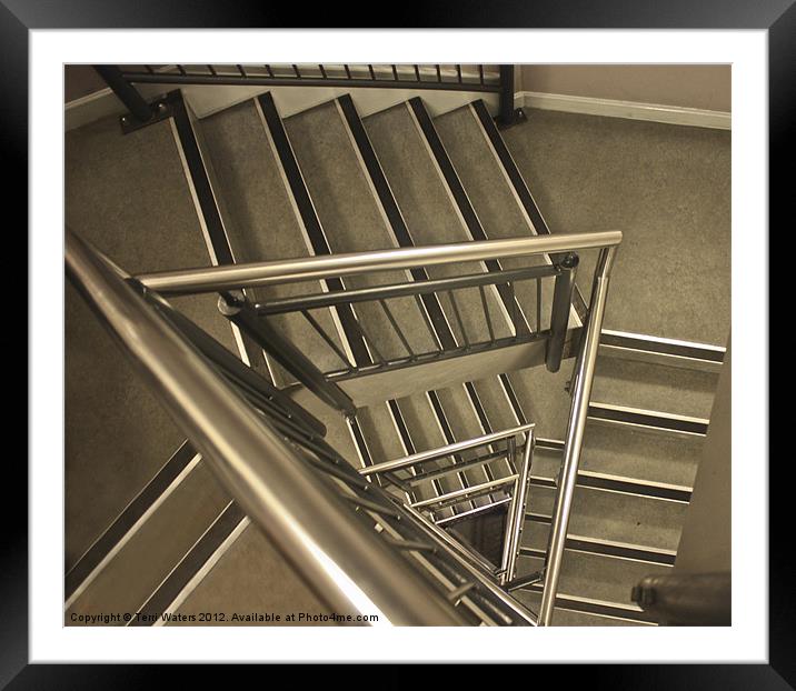 Stairs at the Spinnaker Tower Framed Mounted Print by Terri Waters