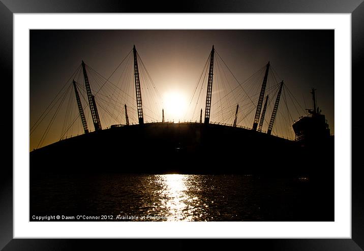 Millennium Dome Sunrise, O2 Framed Mounted Print by Dawn O'Connor