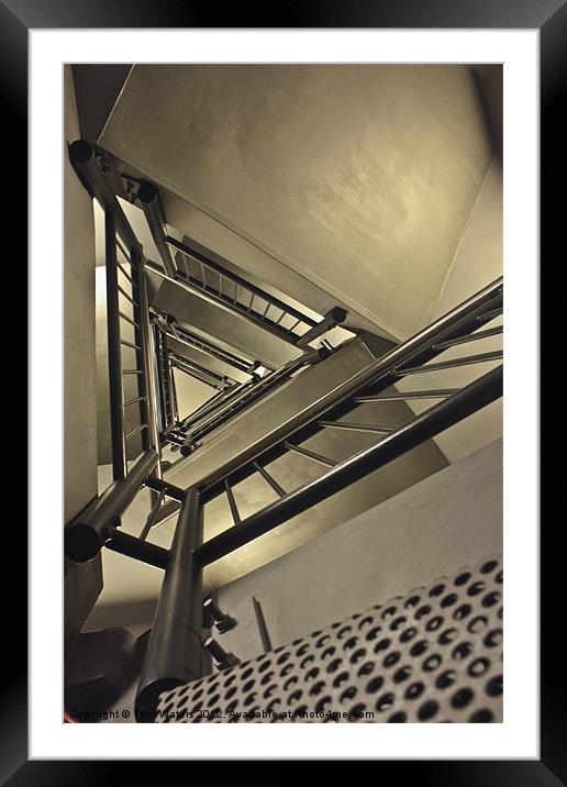 Stairing up the Spinnaker Tower Framed Mounted Print by Terri Waters