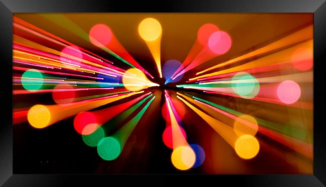 Abstract Bokeh Framed Print by Buster Brown