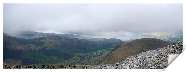 BEN NEVIS CLIMB Print by michael kirby