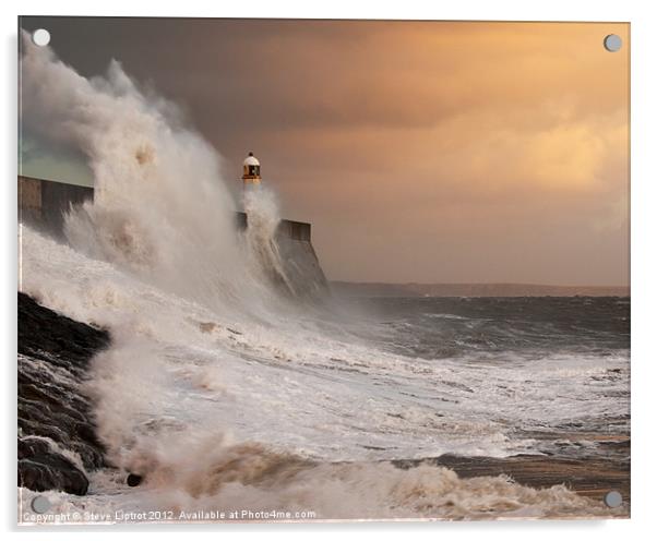 Porthcawl Lighthouse Acrylic by Steve Liptrot