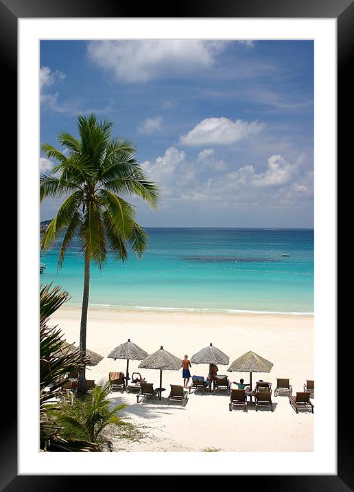 Clear water beach Framed Mounted Print by Ankor Light