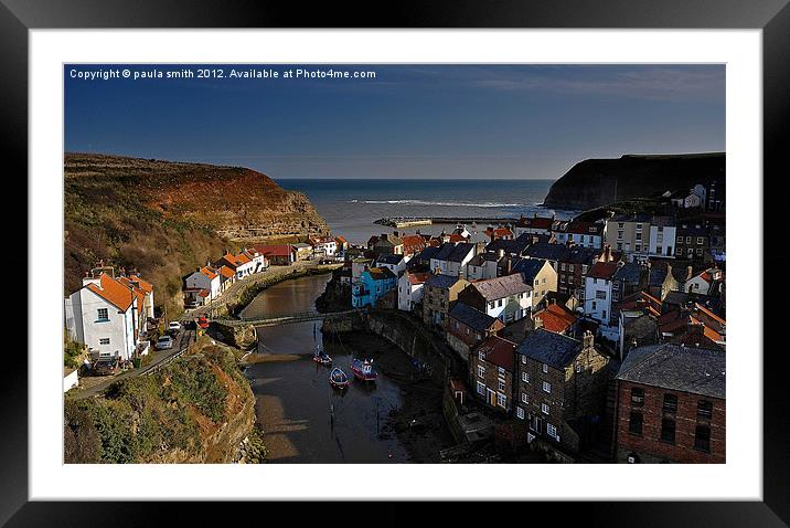 Staithes Framed Mounted Print by paula smith