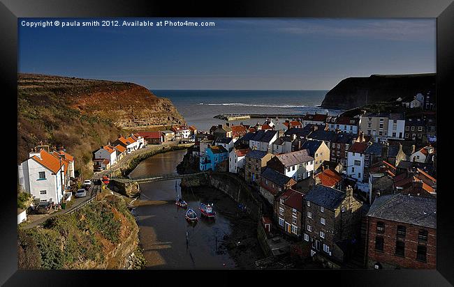 Staithes Framed Print by paula smith