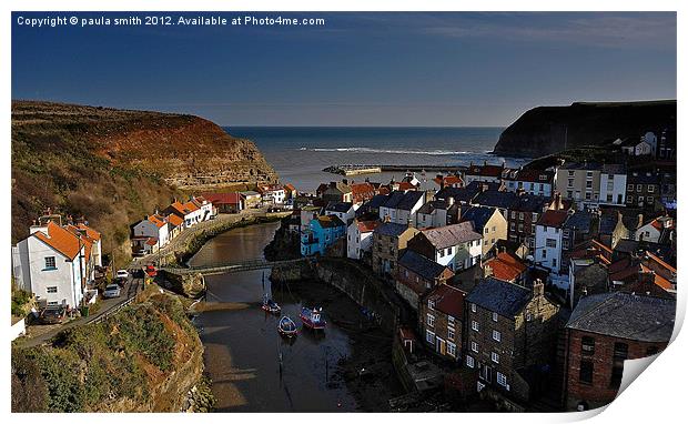Staithes Print by paula smith
